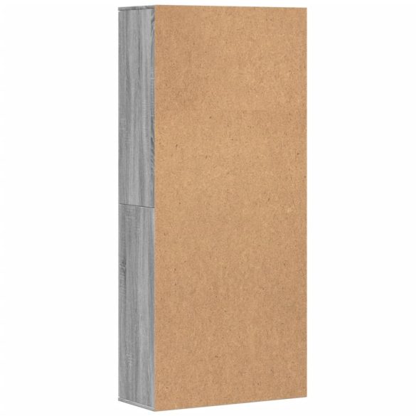 szürke sonoma színű szerelt fa magasszekrény 80 x 35 x 180 cm