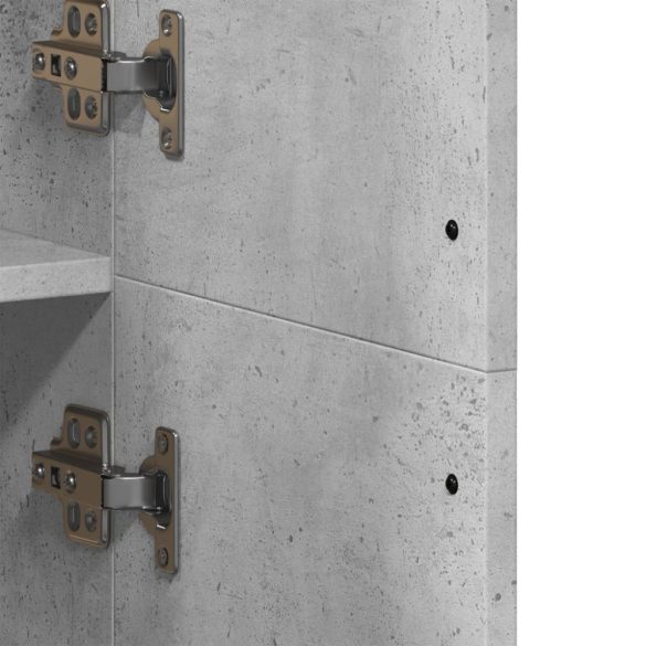 betonszürke szerelt fa magasszekrény 70 x 35 x 180