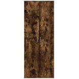 füstös tölgy színű szerelt fa magasszekrény 70 x 35 x 180