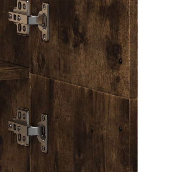 füstös tölgy színű szerelt fa magasszekrény 70 x 35 x 180