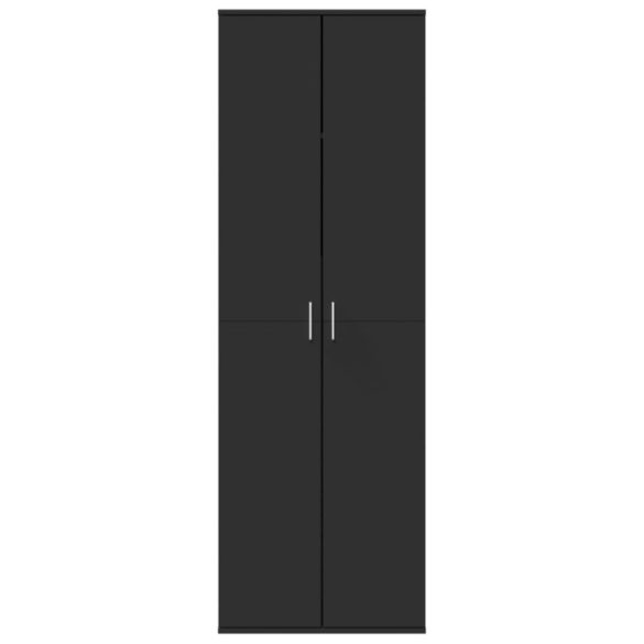 fekete szerelt fa magasszekrény 60 x 35 x 180 cm