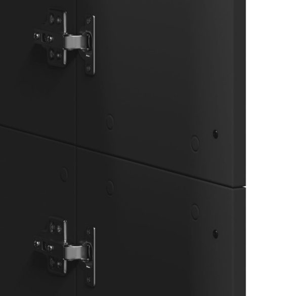 fekete szerelt fa magasszekrény 60 x 35 x 180 cm