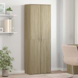 sonoma tölgy színű szerelt fa magasszekrény 60 x 35 x 180 cm