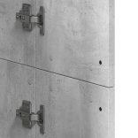 betonszürke szerelt fa magasszekrény 60 x 35 x 180 cm