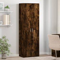   füstös tölgy színű szerelt fa magasszekrény 60 x 35 x 180 cm