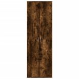 füstös tölgy színű szerelt fa magasszekrény 60 x 35 x 180 cm