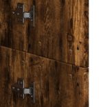 füstös tölgy színű szerelt fa magasszekrény 60 x 35 x 180 cm