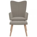 világosszürke bársony pihenőszék lábtartóval