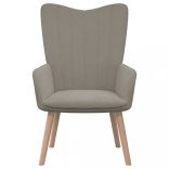 világosszürke bársony pihenőszék lábtartóval