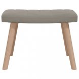 világosszürke bársony pihenőszék lábtartóval