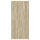 sonoma tölgy színű szerelt fa cipősszekrény 80 x 39 x 178 cm