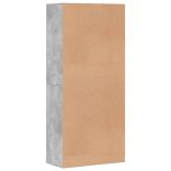 betonszürke szerelt fa cipősszekrény 80 x 39 x 178 cm