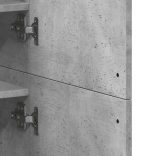 betonszürke szerelt fa cipősszekrény 80 x 39 x 178 cm