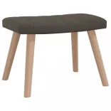 sötétszürke bársony pihenőfotel lábtartóval