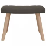 sötétszürke bársony pihenőfotel lábtartóval