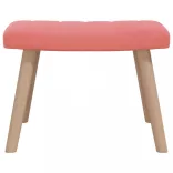 rózsaszín bársony pihenőszék lábtartóval