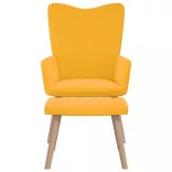 mustársárga bársony pihenőszék lábtartóval