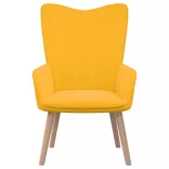 mustársárga bársony pihenőszék lábtartóval