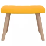 mustársárga bársony pihenőszék lábtartóval