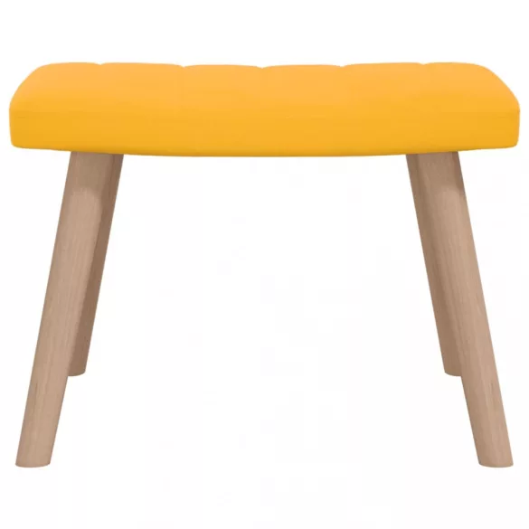 mustársárga bársony pihenőszék lábtartóval