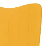 mustársárga bársony pihenőszék lábtartóval