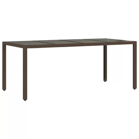 9 részes barna polyrattan kerti étkezőgarnitúra párnákkal