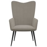 világosszürke bársony pihenőszék lábtartóval