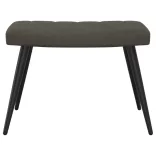 sötétszürke bársony pihenőfotel lábtartóval