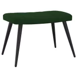 sötétzöld bársony pihenőszék lábtartóval