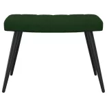 sötétzöld bársony pihenőszék lábtartóval