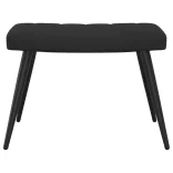 fekete bársony pihenőfotel lábtartóval