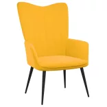 mustársárga bársony pihenőszék lábtartóval