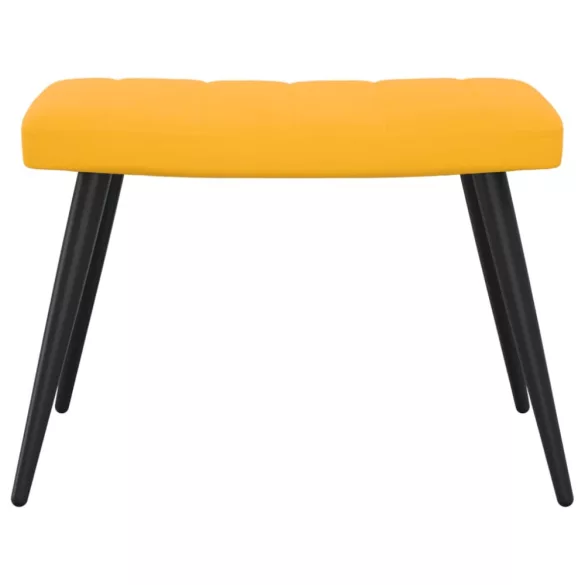 mustársárga bársony pihenőszék lábtartóval