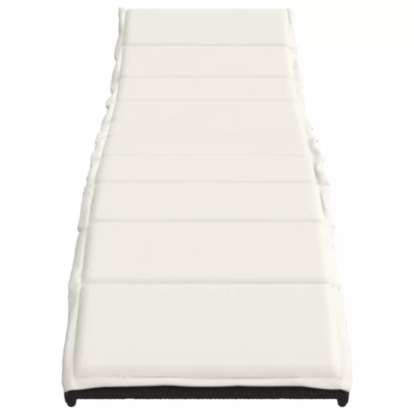 2 db fekete polyrattan napozóágy párnával