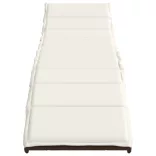 2 db barna polyrattan napozóágy párnával