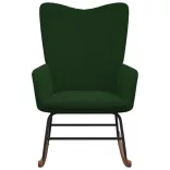 sötétzöld bársony hintaszék