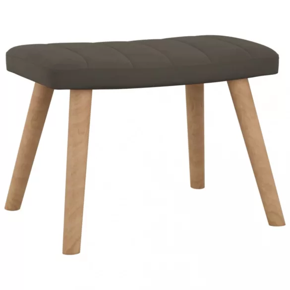 sötétszürke bársony hintaszék lábtartóval