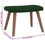 zöld bársony hintaszék lábtartóval