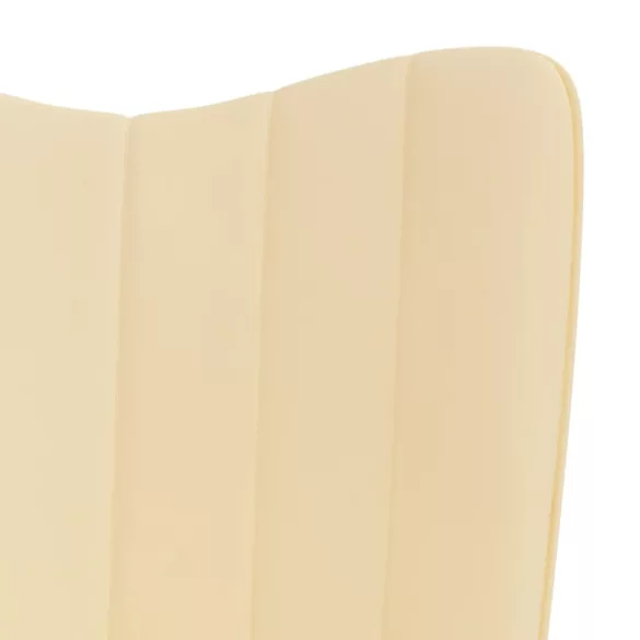 krémfehér bársony hintaszék lábtartóval