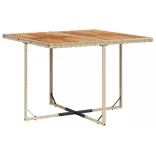 11 részes bézs polyrattan kerti étkezőgarnitúra párnákkal