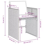13 részes barna polyrattan kerti ülőgarnitúra párnákkal