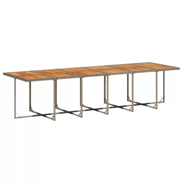 13 részes szürke polyrattan kerti ülőgarnitúra párnákkal