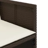 13 részes barna polyrattan kerti ülőgarnitúra párnákkal