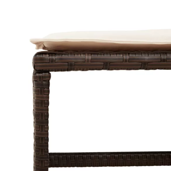 13 részes barna polyrattan kerti ülőgarnitúra párnákkal