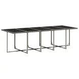 13 részes szürke polyrattan kerti ülőgarnitúra párnákkal
