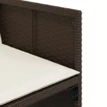 15 részes barna polyrattan kerti ülőgarnitúra párnákkal