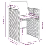 15 részes bézs polyrattan kerti étkezőgarnitúra párnákkal