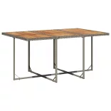 7 részes szürke polyrattan kerti étkezőgarnitúra párnával