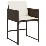 13 részes barna polyrattan kerti ülőgarnitúra párnákkal