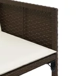 13 részes barna polyrattan kerti ülőgarnitúra párnákkal